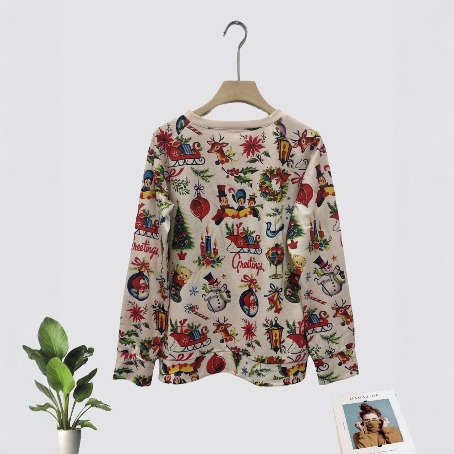 Women's Daily Casual Christmas Digital Printing Sweater