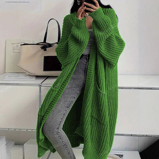 Cozy Style Loose Thick Knitted Coat For Women