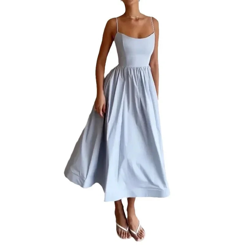 Pleated Waist Tank Dress