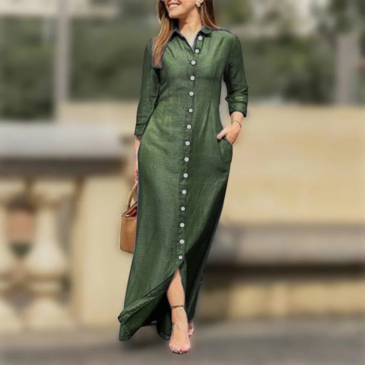 Plus Size Cotton Linen Dress